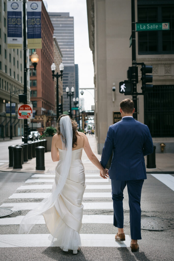Timeless Bridal Portrait LaSalle Chicago Chicago Board of Trade
