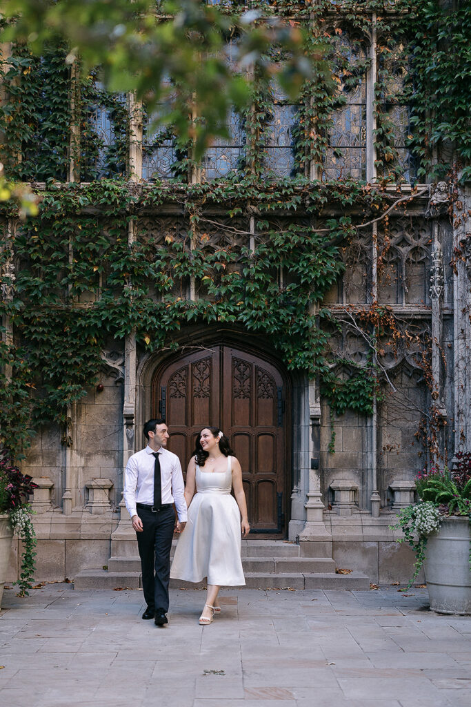 Downtown Chicago Engagement Photos at University of Chicago